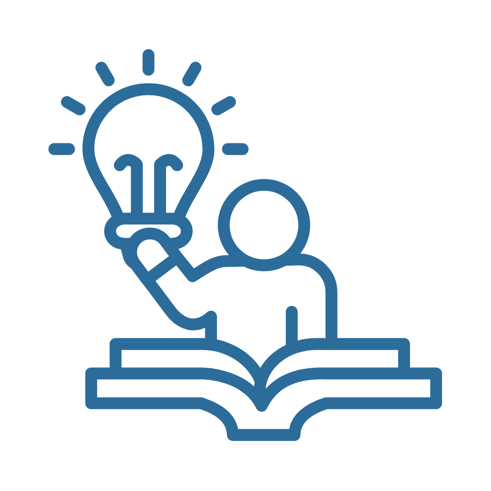 Icon of Man Holding Lightbulb